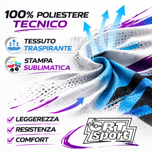 100% poliestere tecnico tessuto traspirante stampa sublimatica
