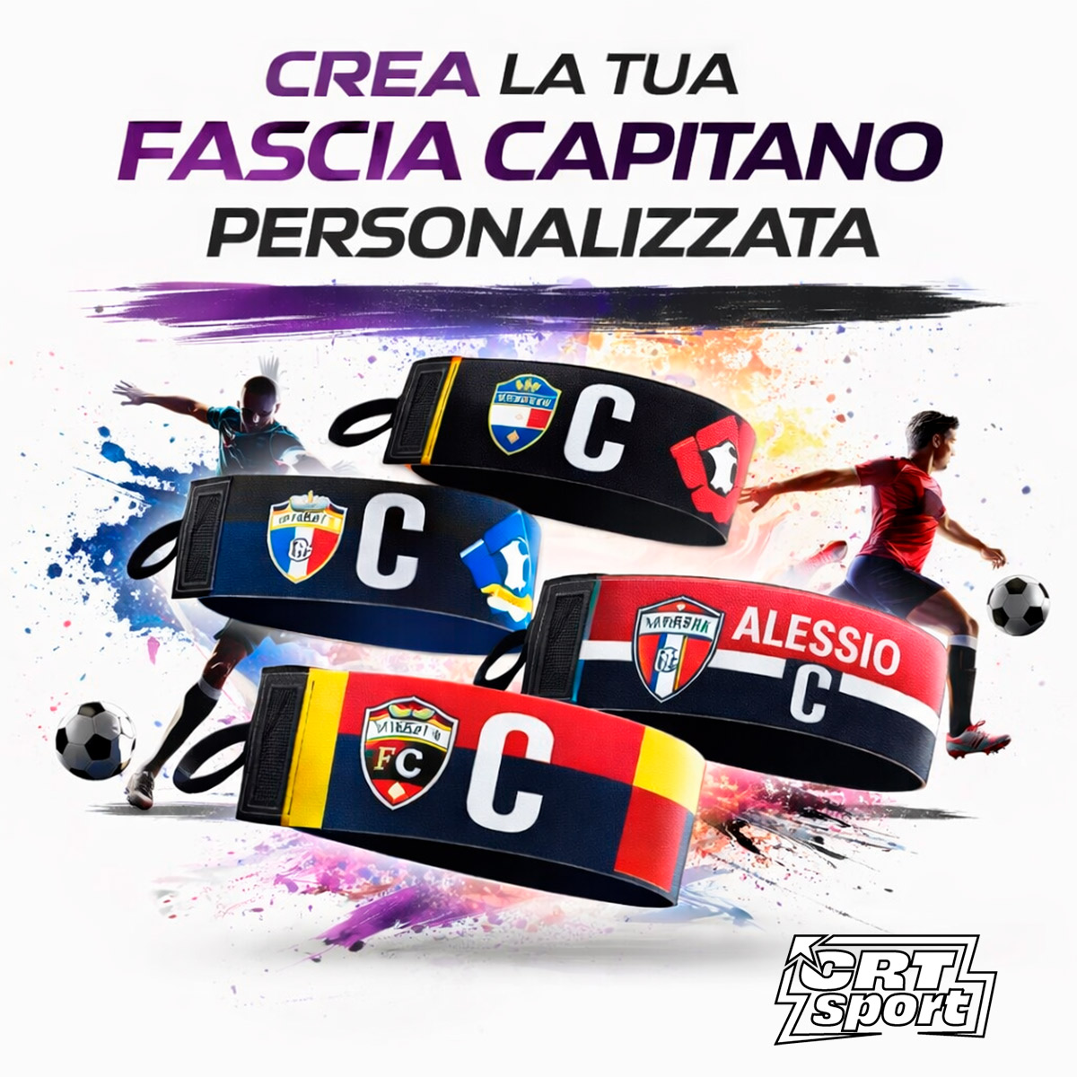 Fascia Capitano Personalizzata Professionale per Squadre 100% Sublimatica