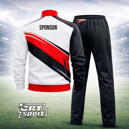 tuta sportiva personalizzata con felpa zip e pantalone retro