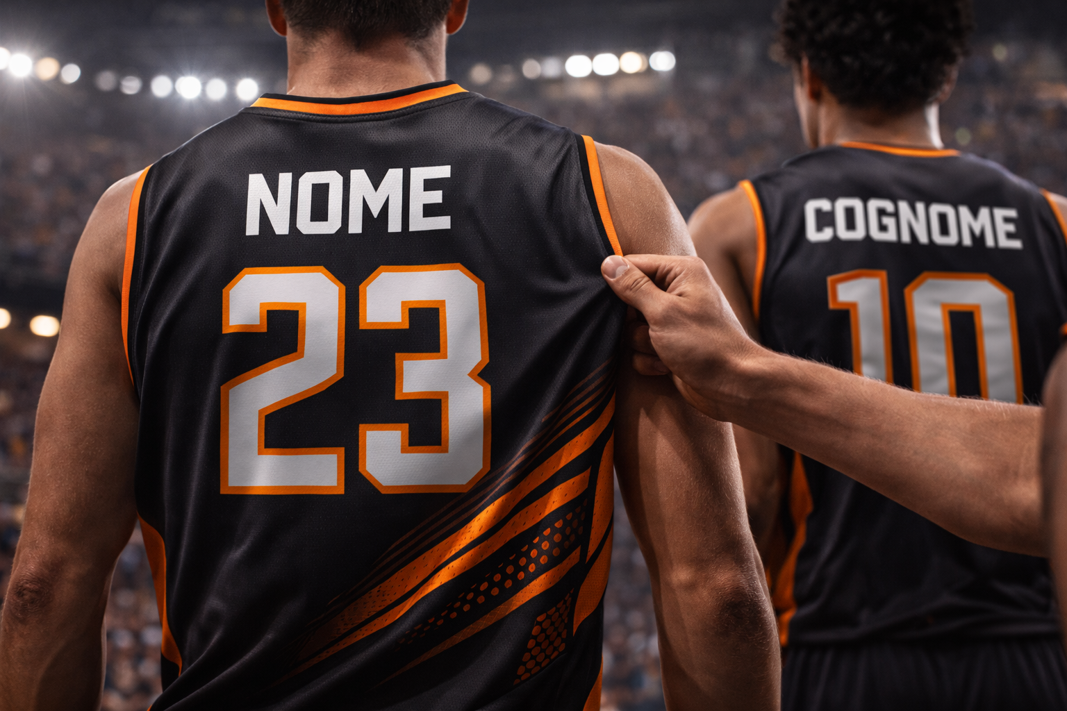 personalizza nome e numeri kit basket crt sport
